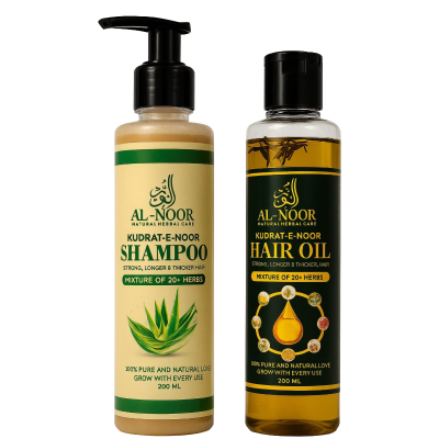 Hair Oil & Shampoo Bundle | Herbal Hair Care Combo – Kudratenoor